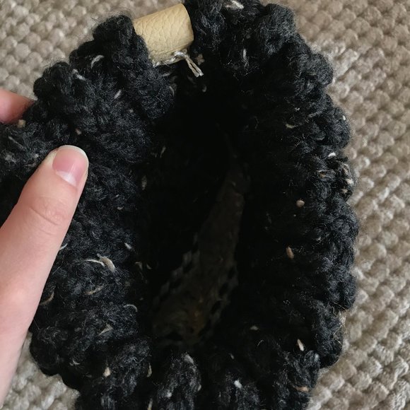 Double Brim Knit Hat [Obsidian & Oatmeal] - Picture 5 of 5